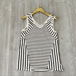 Doe & Rae black and white striped knit top